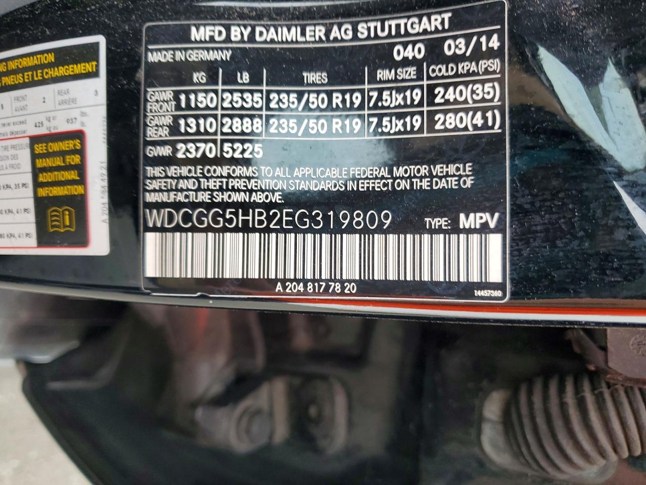 WDCGG5HB2EG319809 2014 Mercedes-Benz Glk 350 - app.image 13